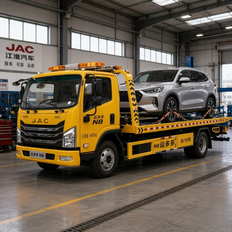 Как сверхмощный и компактный 8/10-тонный эвакуатор JAC N8 с двигателем Cummins Power может улучшить восстановление дорог?