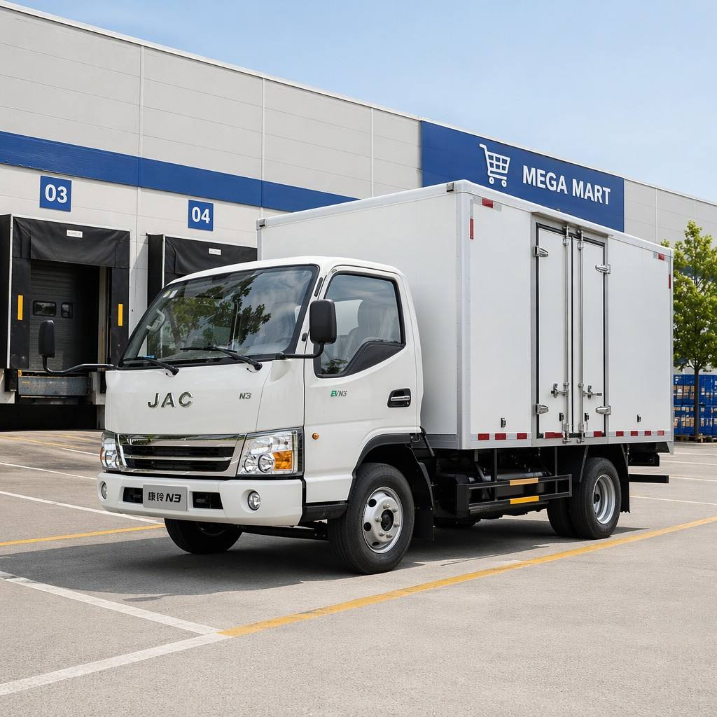 3-тонный грузовой автомобиль с закрытым кузовом Сухой фургон JAC для продажи